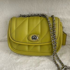 Coach Tabby lime Quilted Crossbody Bag